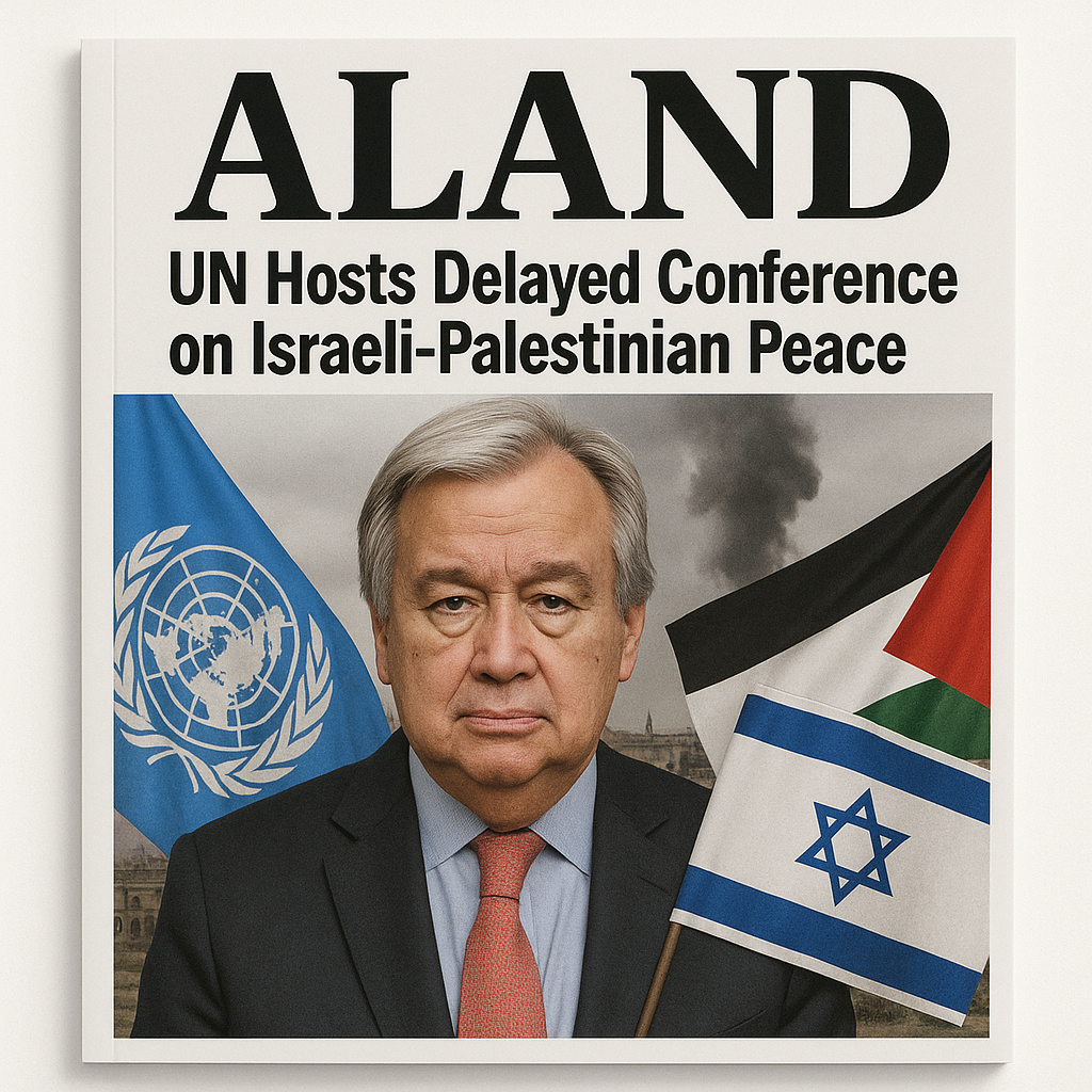  ALAND Magazine Cover - UN Hosts Delayed Conference on Israeli-Palestinian Peace